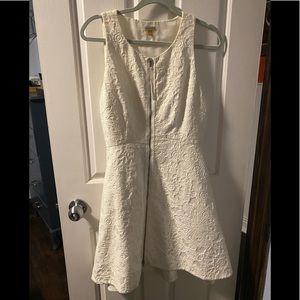White Anthropologie dress.